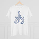 Blue Octopus, Women's Premium Tee