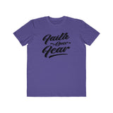 Faith Over Fear, Men's Lightweight Fashion Tee